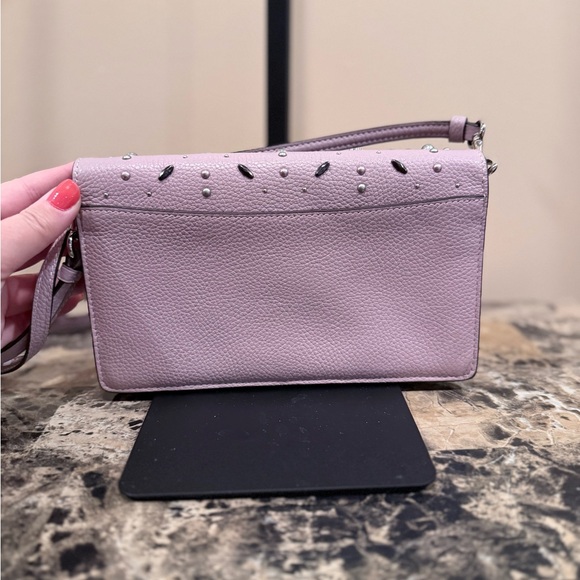 Coach Callie Foldover Crossbody Clutch with Tea Rose Rivets & Pearls - Picture 4 of 16